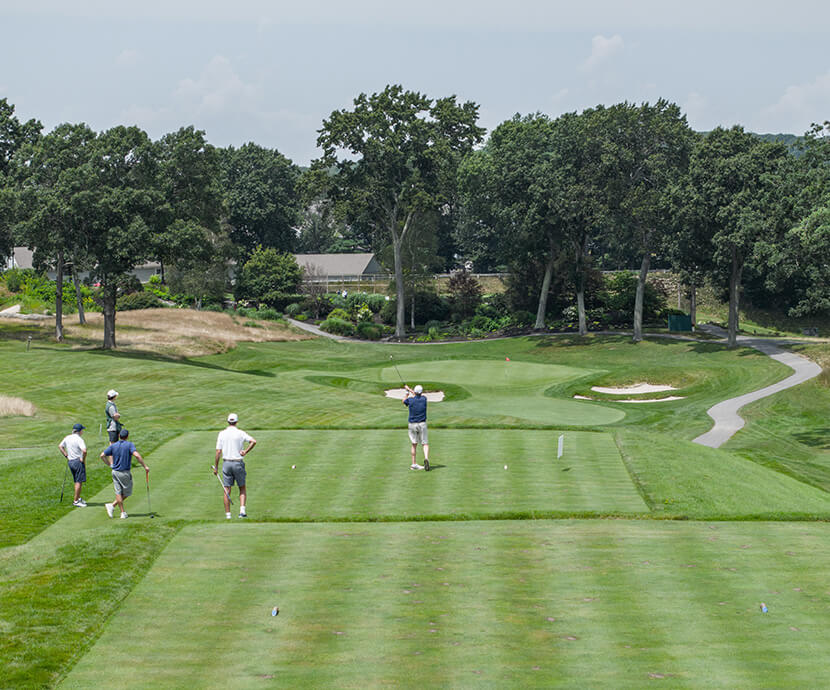 golf course with people